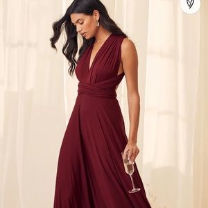 Lulus Burgundy dress satin or silk